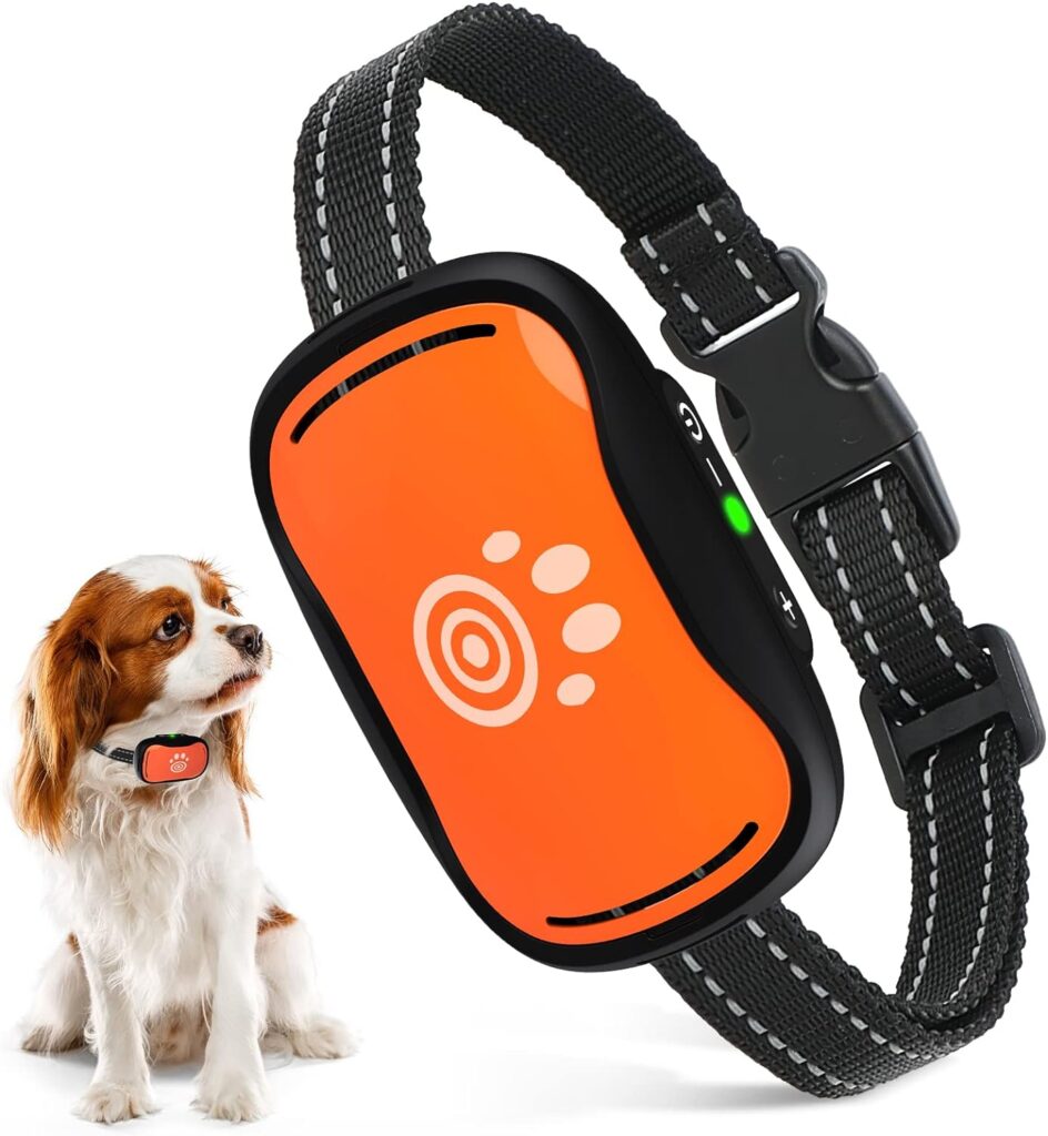 Anti Bark Collars for Dogs, Rechargeable Anti Barking Dog Collars Small Dogs Humane Baking Control Device Beep Vibrate No Shock Dog Bark Collar for Medium Large Dogs Training, Blue