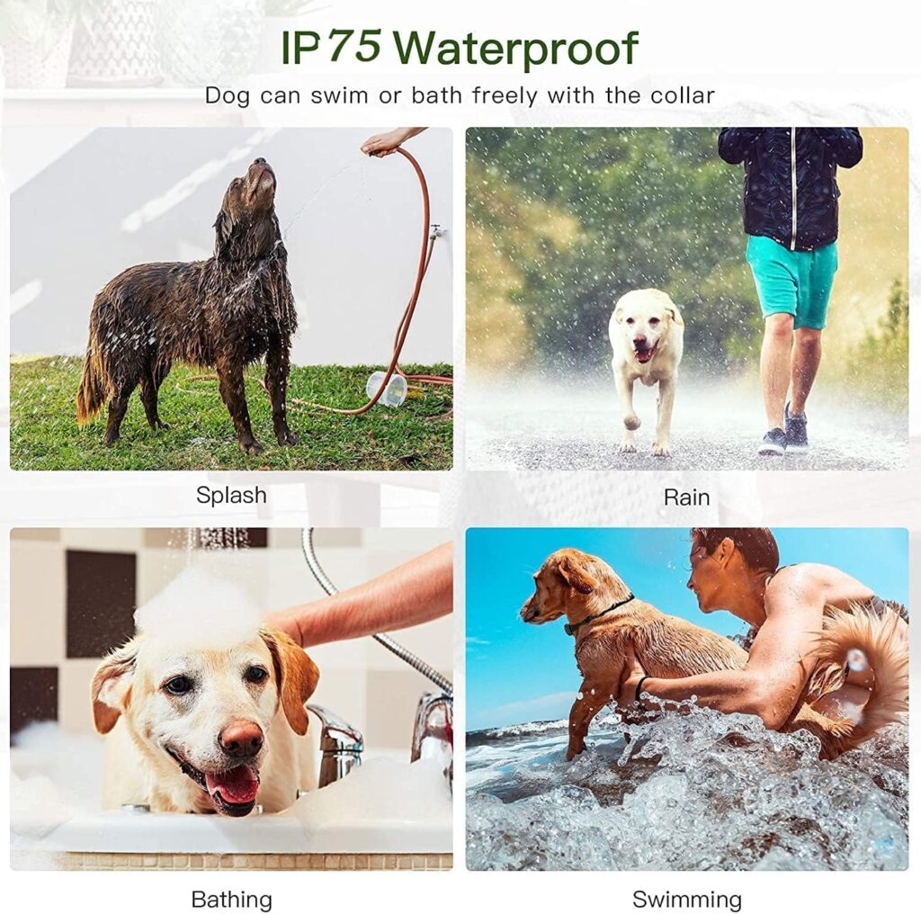 SUFMIEP Dog Training Collar with 5000Ft Remote, Electronic Dog Collar with Beep, Level 1-10 Strong Vibration, Remote call Anti Barking Collar Set for Small Medium Large Dog，Receiver with 800MA battery