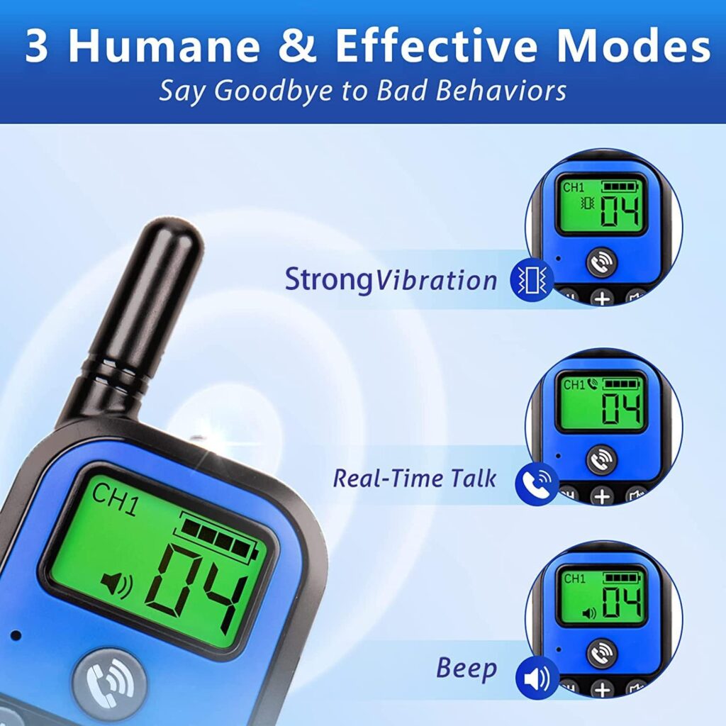 SUFMIEP Dog Training Collar with 5000Ft Remote, Electronic Dog Collar with Beep, Level 1-10 Strong Vibration, Remote call Anti Barking Collar Set for Small Medium Large Dog，Receiver with 800MA battery