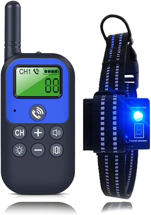 SUFMIEP Dog Training Collar with 5000Ft Remote, Electronic Dog Collar with Beep, Level 1-10 Strong Vibration, Remote call Anti Barking Collar Set for Small Medium Large Dog，Receiver with 800MA battery