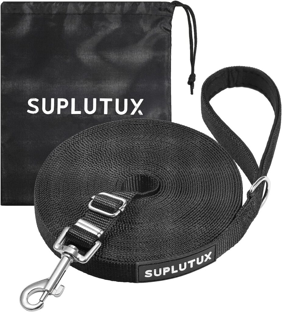 Training Lead for Dogs 10m/32ft Adjustable Long Line Dog Lead for Puppy Medium Large Dogs with Padded Handle Storage Bag (Black) Training Lead for Dogs 10m/32ft Adjustable Long Line Dog Lead for Puppy Medium Large Dogs with Padded Handle Storage Bag (Black)