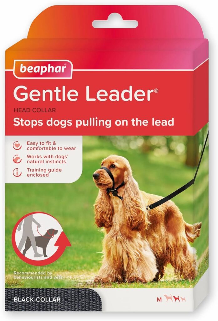 Beaphar | Gentle Leader | Head Collar for Small Dogs | Stops Pulling On The Lead | Training Aid with Immediate Effect | Endorsed by Behaviourists | Red x 1