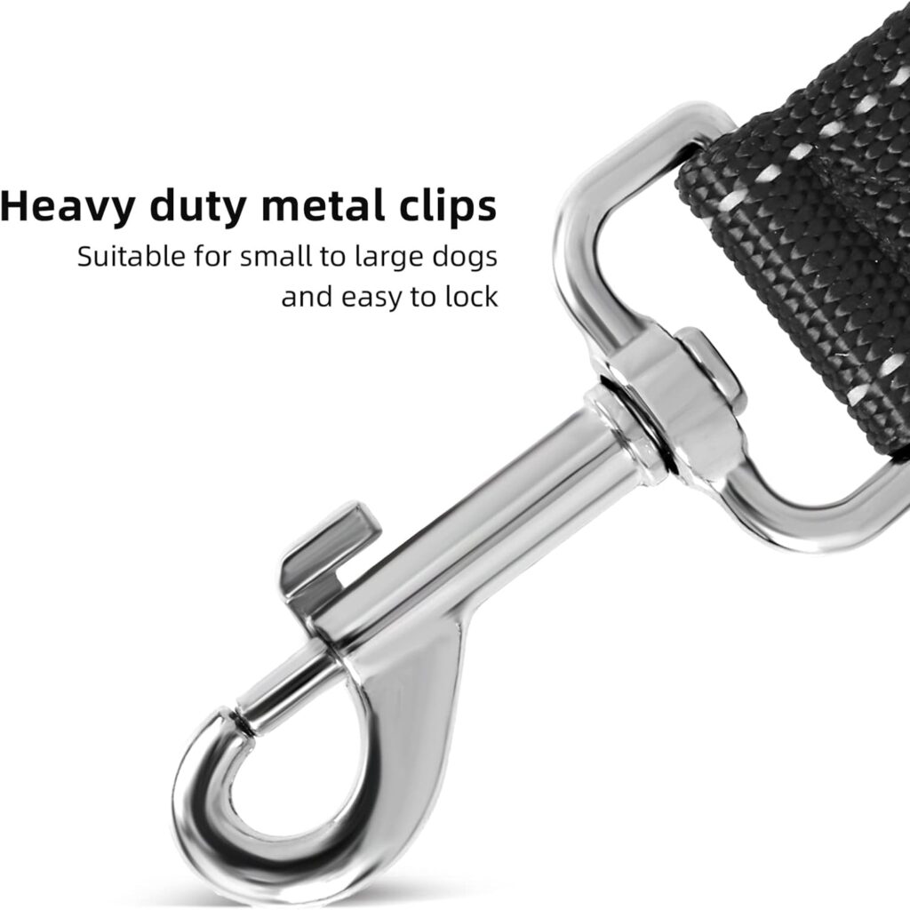 Cobee Reflective Dog Leash, Nylon Dog Leash Heavy Duty Dog Training Leash Durable Training Lead Rope with Metal Clasps Leash for Puppies Dog Mountain Climbing Dog Leash Walking Leads(120x2.5cm)