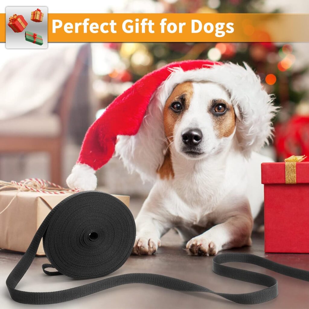 Dog Leads for Medium Dogs, Long Leads for Dog Training Walking Anti Pull Dog Running Lead, Training Leads for Small Medium Large Dogs-20M … Black