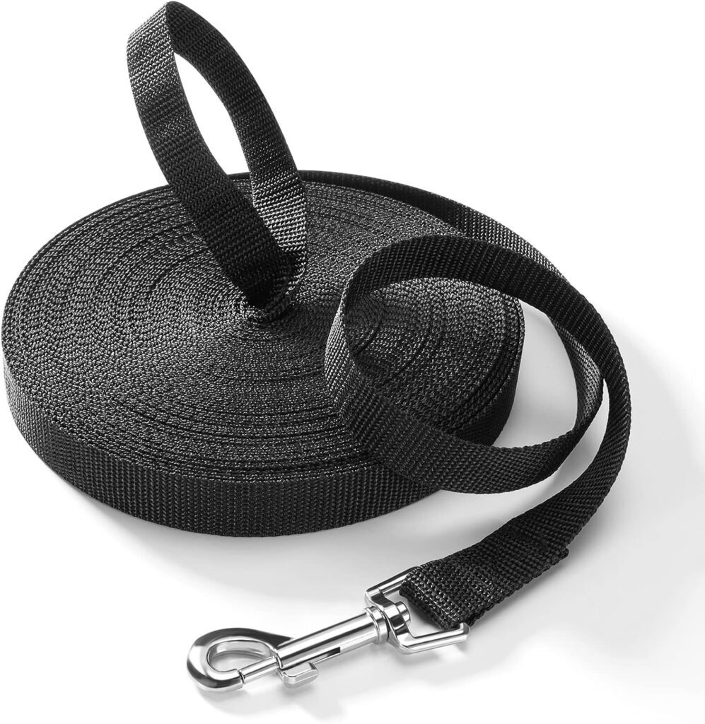 Dog Leads for Medium Dogs, Long Leads for Dog Training Walking Anti Pull Dog Running Lead, Training Leads for Small Medium Large Dogs-20M … Black