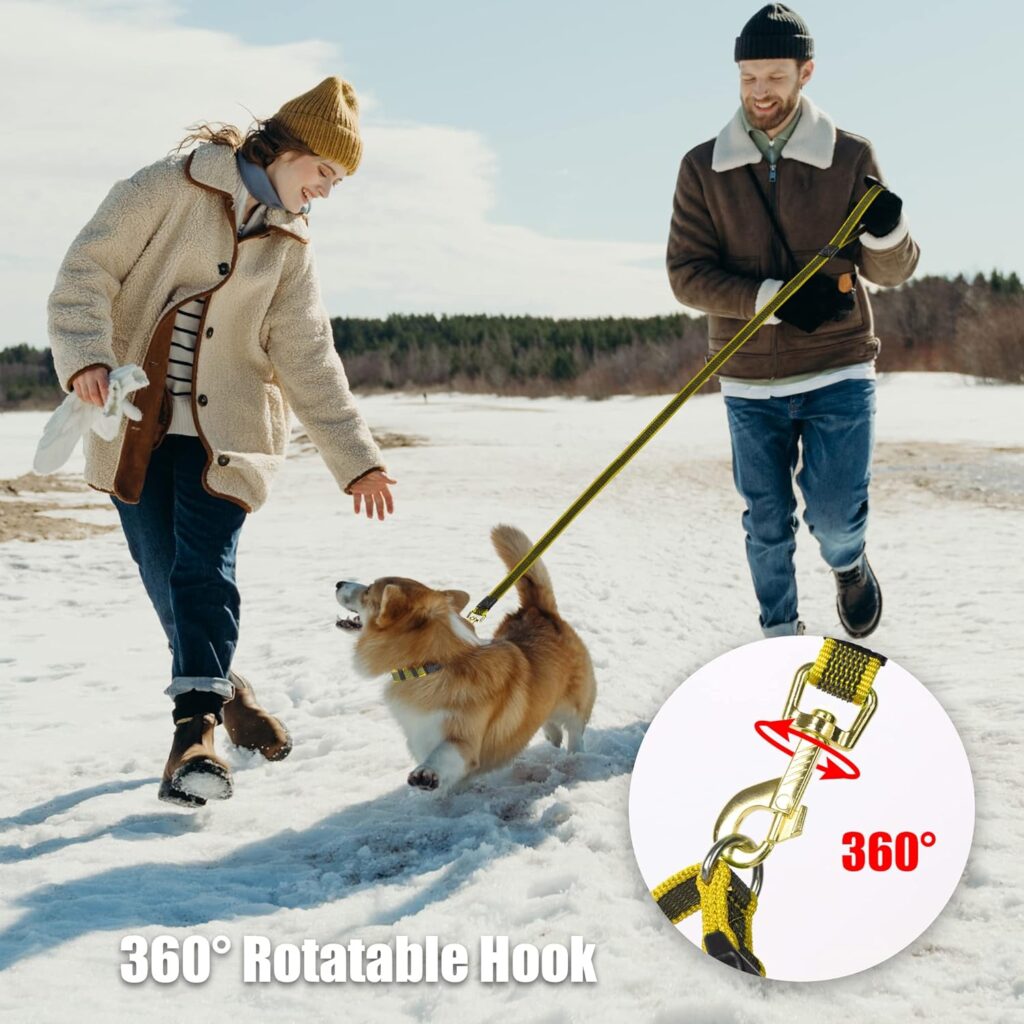 Dog Training Lead, Dog Lead 1.5m/5ft with Metal Hook, Dog Lead Leash for Dog  Puppy Training and Daily Walking (Red)