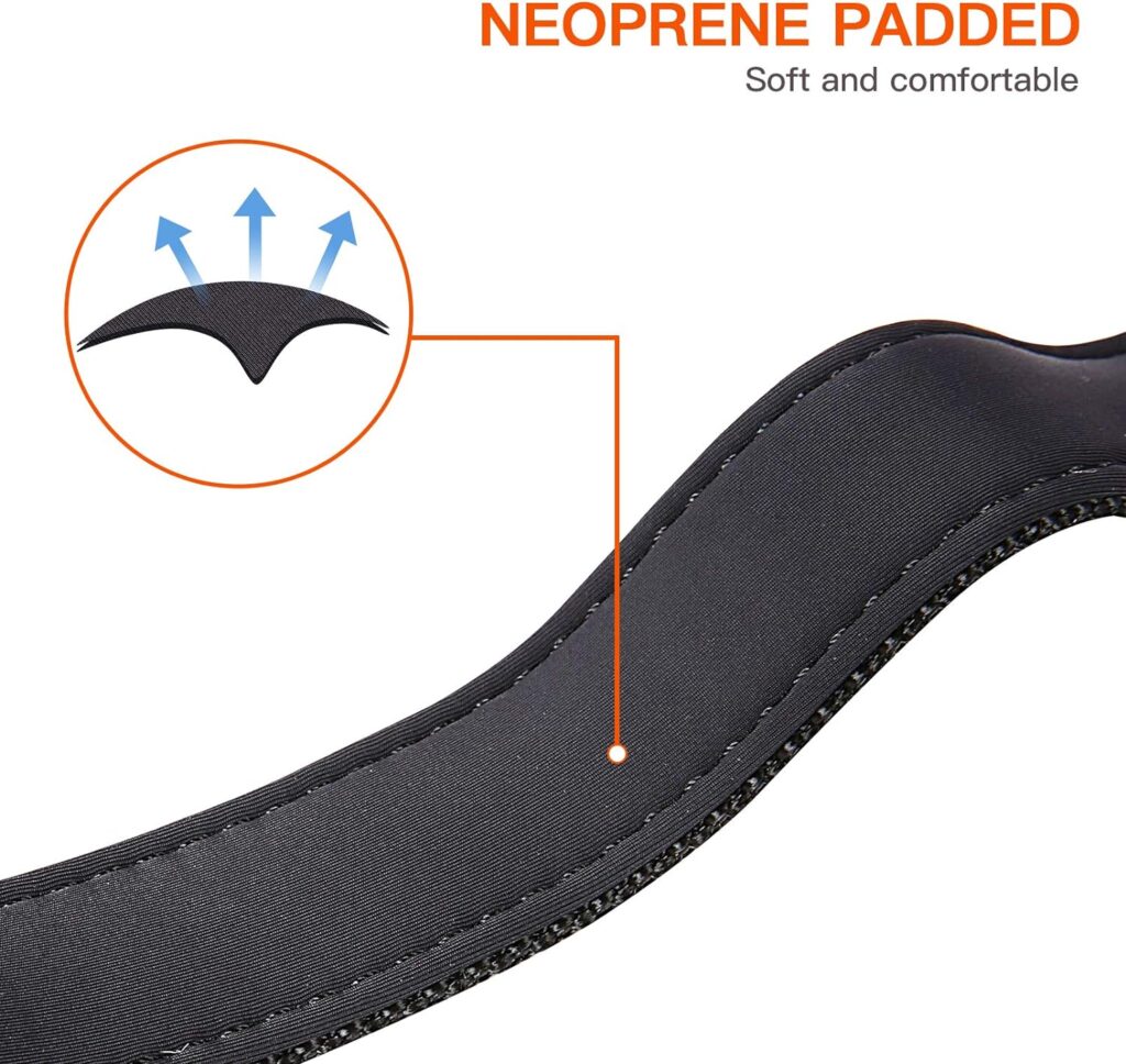 HEELE Dog Collar, Adjustable Reflective Dog Collar Padded Soft Cosy Breathable Collar for Small Dogs, Lightweight Outdoor Training Collars, Orange, S