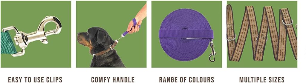 Maximum Pet Products 100ft Black dog training lead