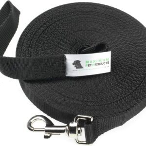 maximum pet products 100ft black dog training lead review