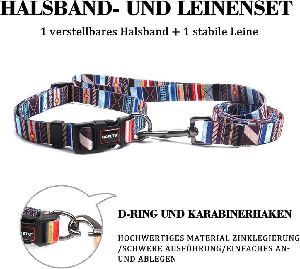 RosesPoetry Dog Collar and Lead for Small,Adjustable Durable Bee 5ft Puppy Leash Collar for Dog Training Lead（Bee-S）