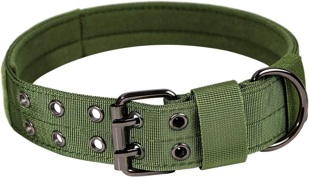 Shidan Military Training Heavy Duty Tactical Nylon Dog Collar with Metal D Ring  Buckle