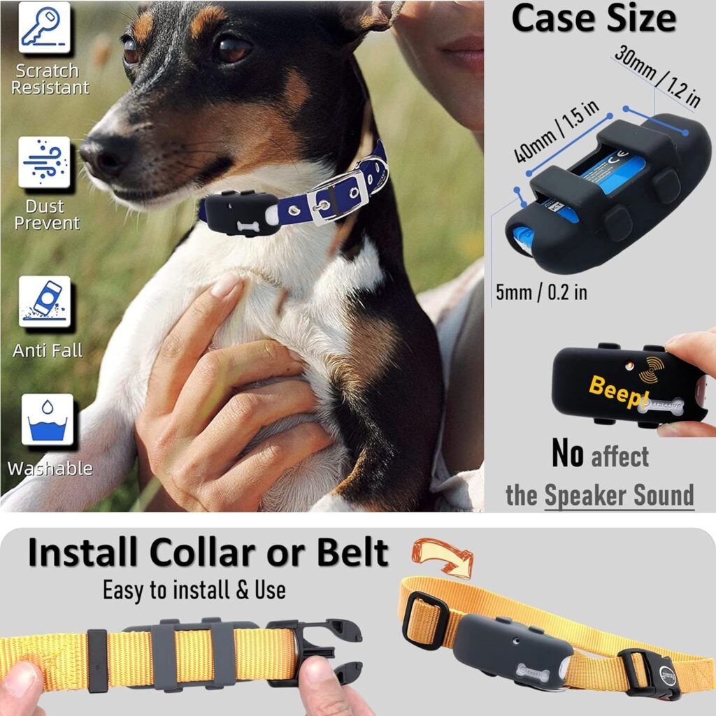 2 Pack Silicone Holder for Tractive GPS Pet Tracker,Rubber Accessories Cover Finder for Necklace,Secure Sturdy case with Strap for tractive tag for Dog cat Collar