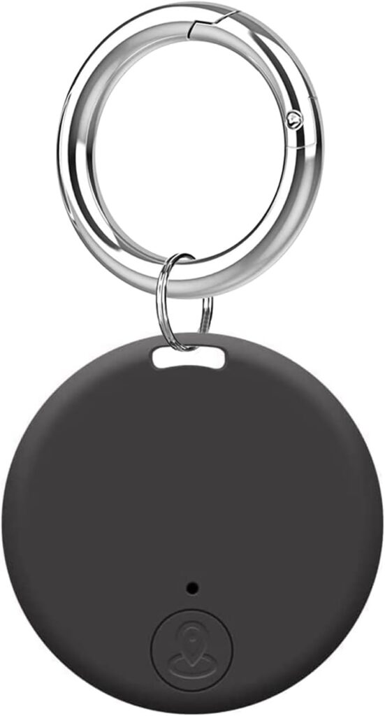 Aircawin Mini GPS Tracker,Key Item Finder Locator,No Monthly Fee App for iOS/Android 2023 Latest,Portable Anti-Lost Bluetooth Tag Item Tracker for Luggages/Kids/Pets/Phone/Wallet/Bag-1Pcs-Black