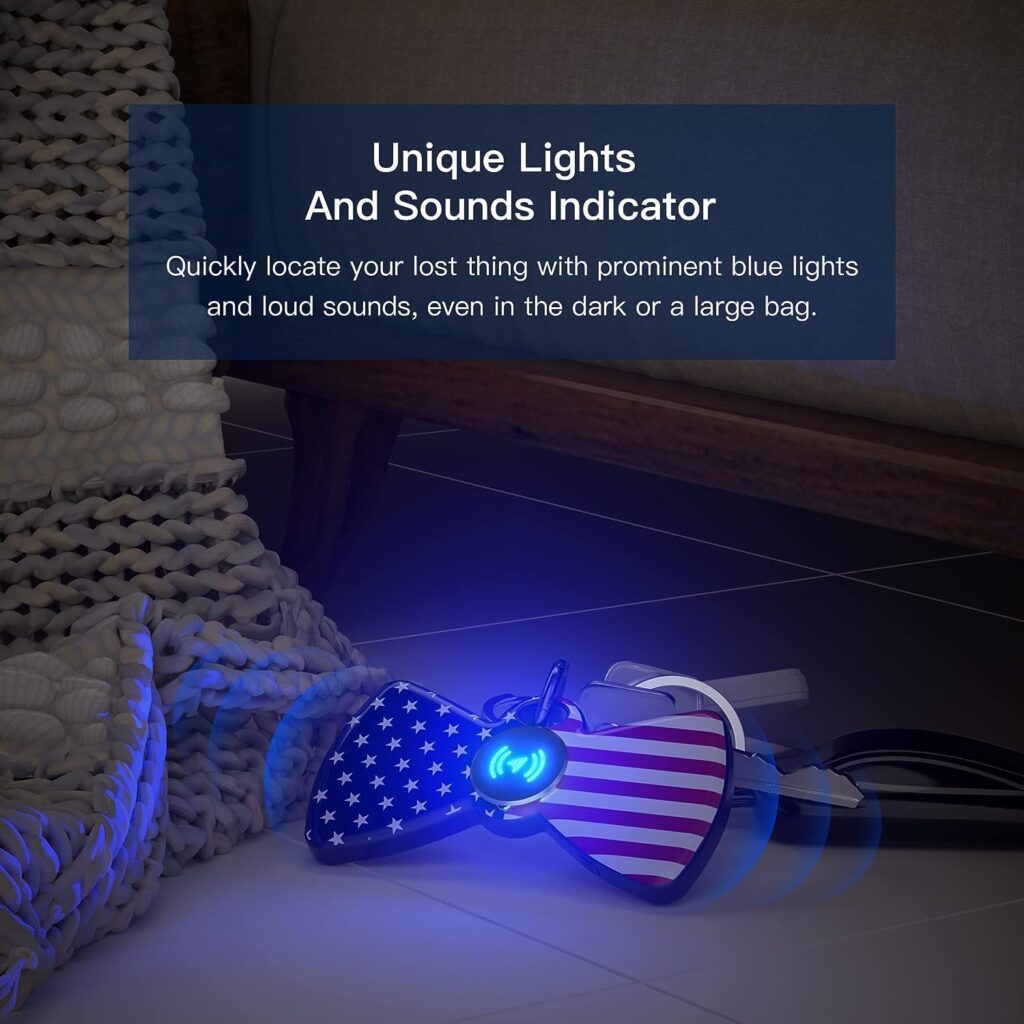 Coredy Bluetooth Tracker Tag, Works with Apple Find My (iOS Only), Key Finder and Item Locator with Electronics Light Indicator, Global Signal Source GPS Finders for Luggage, Travel Essentials (HW01)