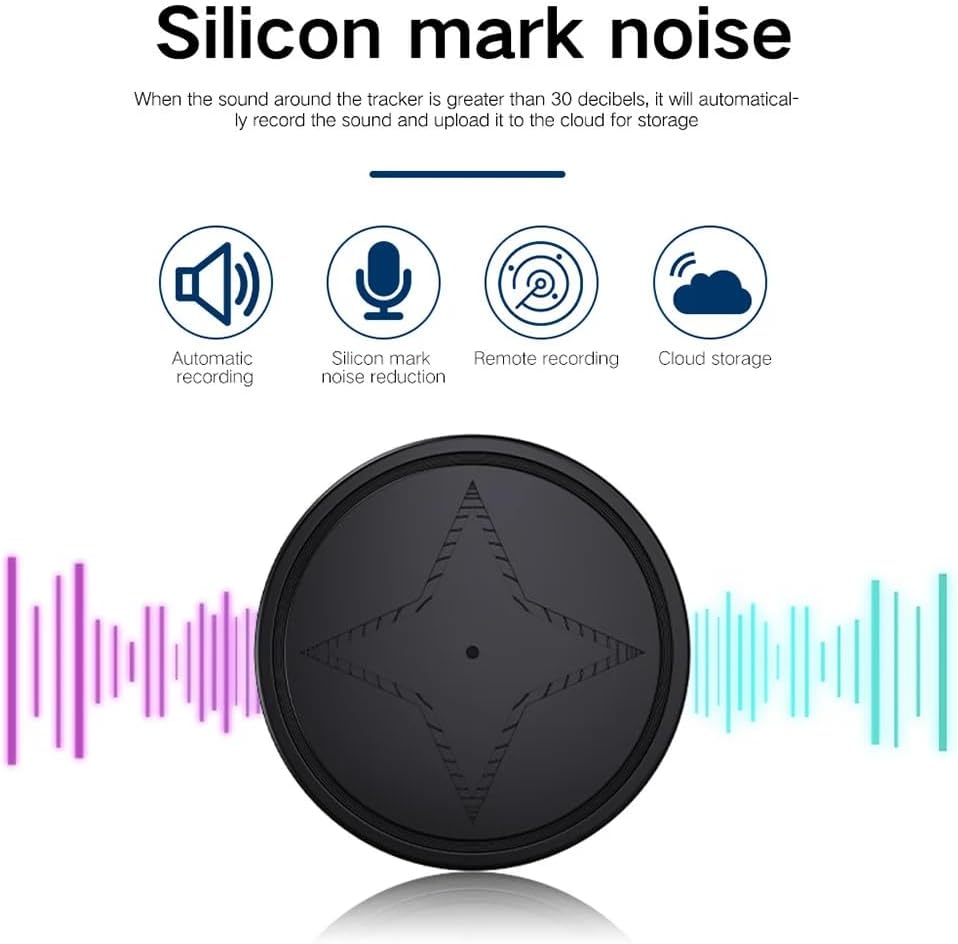 GPS Tracker for Vehicles with Strong Magnetic, Mini Tracker for Vehicles No Subscription - Smallest Locator Real Time, Anti-Theft Micro Tracking Device with Free App