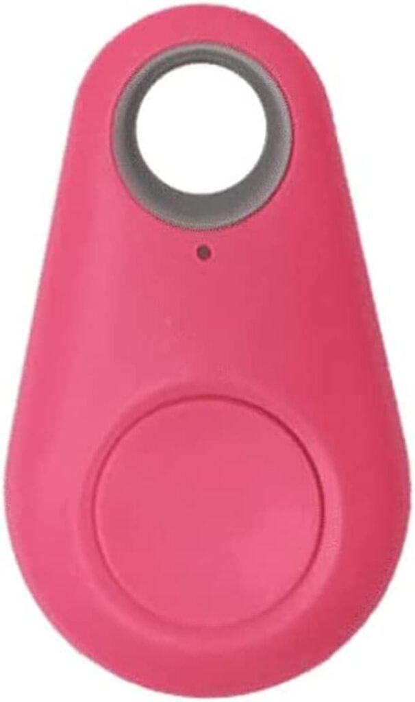Portable GPS Tracker, Mobile Tracking Smart Anti Loss Device Key Finder，Alarm Reminder, Locator GPS Smart Finders Tracker Device for Kids Dog Pet Cat Wallet Keychain Luggage Small Bag (Pink)