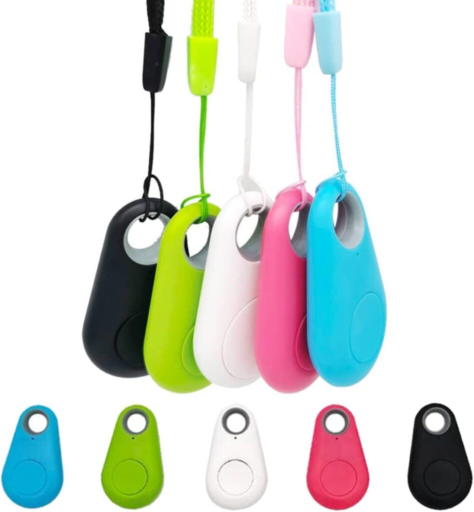 Portable GPS Tracker, Mobile Tracking Smart Anti Loss Device Key Finder，Alarm Reminder, Locator GPS Smart Finders Tracker Device for Kids Dog Pet Cat Wallet Keychain Luggage Small Bag (Pink)